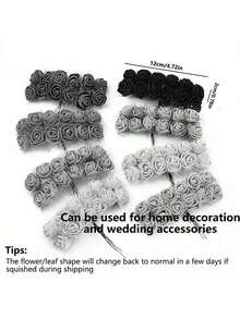 1支4.72英寸人造小玫瑰花，人造花，仿真花卉，早午餐春季装饰，DIY，婚礼花束，派对，家居，客厅，厨房，花园，酒店，办公室，DIY花环，礼物，餐桌中心装饰，生日装饰，室内，室外装饰，仿真塑料花散装，花瓶装饰，农舍家居装饰，波西米亚风婚礼 - 紫色 - 查看 2