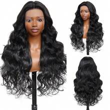 8-16 Inch 200% Density Wavy 360 Degree Full Lace Front Wig With Breathable Cap, Brazilian Remy Human Hair Wig For Women, Elegant Natural Hairstyles - Natural & Black - View 4