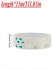 10/5/1 Rolls Of Super Strong Transparent Tape - 0.8cm Wide (0.32 Inches), Suitable For Gift Wrapping, Office, Crafts, Home, Warehouse, Mailing, Neatly Stacked Rolls, OfficeCrafting.Christmas Gifts - Multicolor - View 4