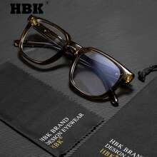 HBK 时尚光学镜架新款 TR90 方形大框复古艺术装饰休闲透明眼镜男女通用，户外旅行假日街头摄影购物节礼物 - K39922 - 查看 40
