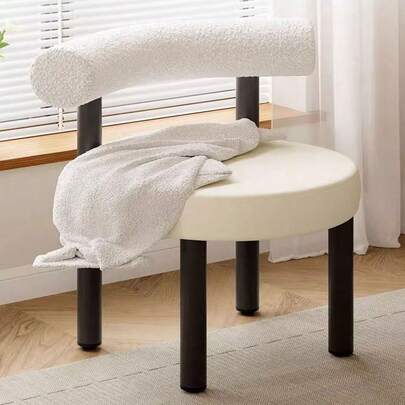 Sillón Minimalista Moderno Individual - Reclinable Manual en /Beige con Cojín Acolchado y Respaldo Tipo, Asiento Acogedor para Uso Exterior / Sala de Estar, Dormitorio, Balcón