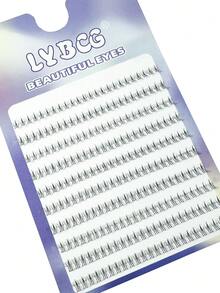 200片/套 6毫米分段式仿手绘尖头超细黑色睫毛，柔软蓬松，纤长效果极佳；10排高容量垂坠式三步嫁接睫毛；轻盈无负担；日常妆容必备。 - 黑色 - 查看 4