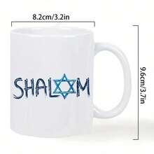 1pc "Halloween Theme Ceramic Mug" Mug, Coffee Cup, Tea Cup 11oz And 15oz "Halloween Frozen Season" Pattern, The Best Halloween Holiday Gift For Friends And Family, High Temperature Resistant, Machine - 白色 - 查看 5