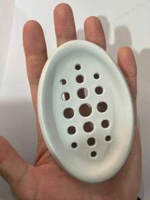 1pc Silicone Soap Dish - Stylish Oval Self-Draining Soap Holder With Multifunctional Storage Rack - Perfect For Bathroom Countertops, Sinks, And Countertops, Ideal For Keeping Soap Bars Within Reach, Space-Saving Bathroom Accessories