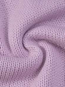 EAVA Gentle Lavender Purple Solid Color Long Sleeve Knit Cardigan, Single-Breasted Regular Length Slightly Elastic Skin-Friendly Women's Cardigan - Mauve Purple - View 9