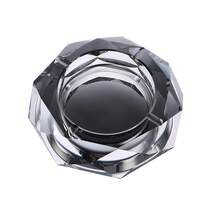 Glass Ashtray For Cigars & Cigarettes, Stylish Round & Square Tabletop Design, Home & Office Use - 方形水晶煙灰缸 - 查看 6