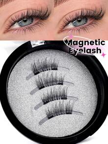 MAANGE Bộ 2/1 cặp mi giả từ tính nửa dải, không cần keo, mi giả ngắn từ tính, tạo vẻ tự nhiên, mi giả mắt mèo nửa dải tiện dụng, có thể tái sử dụng, phù hợp cho nối mi, phù hợp cho mắt mí sụp, quà tặng cho các blogger làm đẹp, mi giả, lông mi, dụng cụ trang điểm, đồ dùng cần thiết cho người mới bắt đầu, quà tặng ngày lễ - Nửa mắt chéo - Xem 2