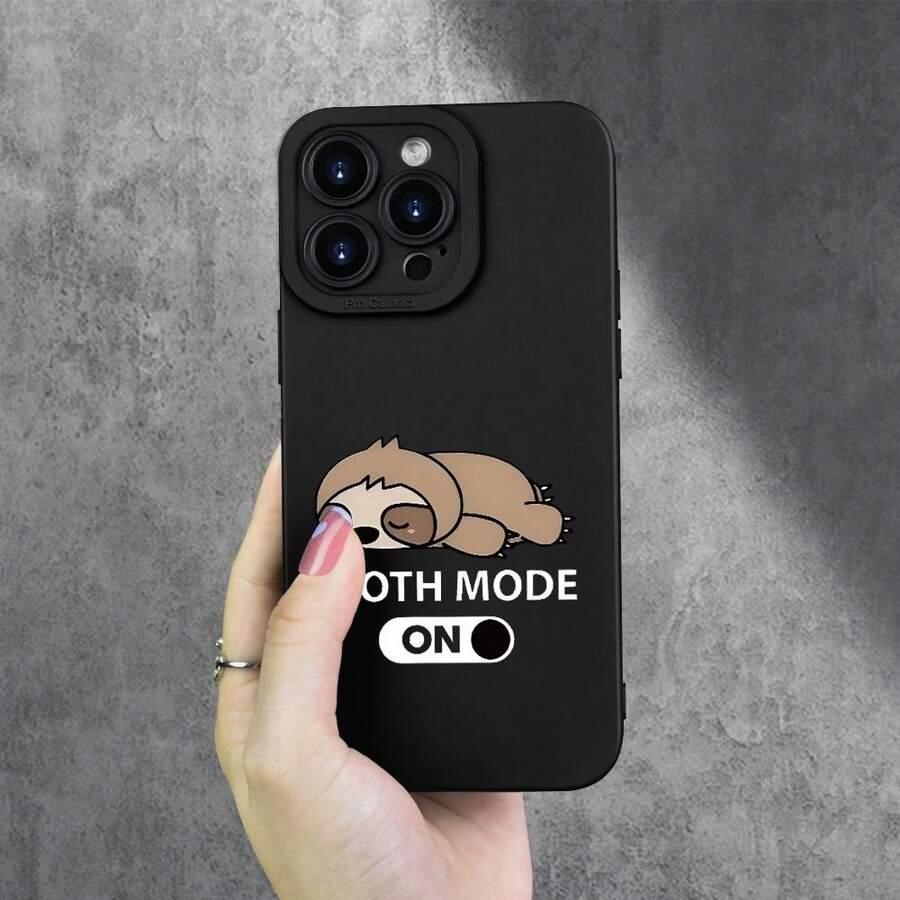 Tree Sloth Cartoon Pattern, Angel Eye Frosted TPU Phone Case - Mixed Color 1 - View 1