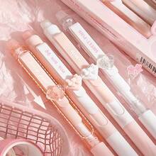 4pcs Erasable Gel Pens - 0.5mm Fine Tip Black Blue Ink For Exams, Comfort Grip Cute Pastel Design School Stationery, Classroom Essentials,Office Supplies,Cheap,Markers,School,Christmas - Multicolor - View 4