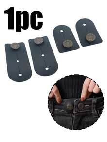 3pcs Denim Waist Enlargement Tool, Extension Buckle, Waist Expansion Button Elastic Adjustment Buckle, Detachable, Waist Enlargement Without Seam Buckle, Suitable For Jeans, Trousers, Seamless Detachable Denim Tight Buckle, Men's And Women's Adjustable Waistband Extender, Comfortable Fit Button