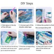 1幅海绵宝宝5D钻石画，DIY全钻钻石艺术画，客厅装饰，海绵宝宝、派大星、章鱼哥、蟹老板经典角色设计，儿童钻石画套装 - 彩色 - 查看 7