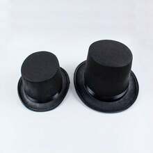1pc/2pcs Black Magician's Top Hat, Felt Formal Hat, Party Prop, Stage Performance Magic Hat