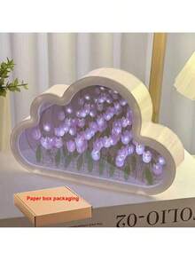 Đèn ngủ LED hình hoa tulip mây thủ công - Đèn bàn di động chạy bằng pin - Quà tặng lý tưởng cho sinh nhật và Giáng sinh - Nhiều màu - Xem 14