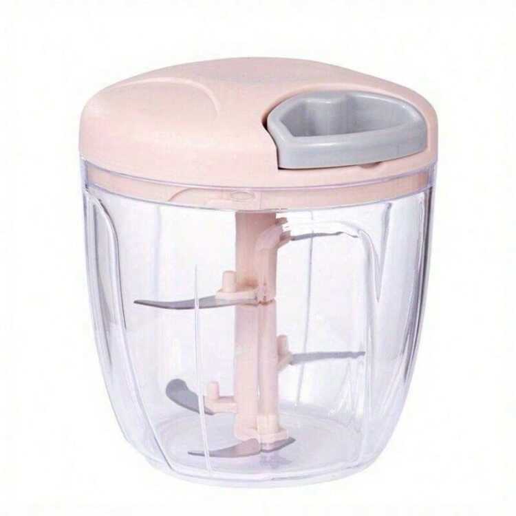 500/900ML Manual Meat Mincer Garlic Chopper Rotate Garlic Press Crusher Vegetable Onion Cutter Kitchen Cooking Accessories - Pink - View 9