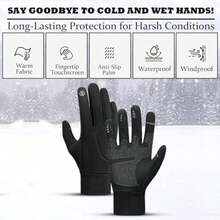 Genérico Windproof Warm Gloves with Touchscreen & Anti-Slip Grip, Water Resistant Thermal Gloves for Men Women(Gray G) - Multicolor - Ver 5