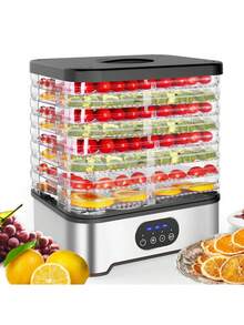 8-Tray Food Dehydrator With Digital Timer And Temperature Control, Suitable For Making Jerky/Meat/Beef/Fruit/Vegetable, Pet Treats, Herbs And Yogurt, 400W - EU F Type Plug(220-240V) - View 6