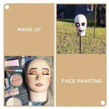 Eyelash Extension Practice Head, Makeup And Eyelash Extension Training Head, Beauty Face Model Head, Soft Rubber Texture, Easy To Clean With Skincare Oils - Apricot - View 5