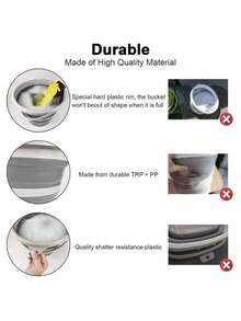 Space-Saving Ultra-Thin Foldable Laundry Basket With Dual Comfort Handles - Portable Pop-Up Storage Solution, Black & White, Ideal For Home & Commercial Use, Chemical-Free - Multicolor - View 4