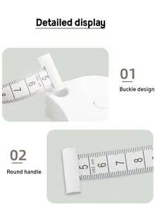 Auto-Retractable Tape Measure - Precision Body Measurements For Waist, Arms, Hips & Legs | Push-Button Portable Design, Perfect For Home Use & Fitness Tracking | Easy-Read Digital Scale - Random - View 8