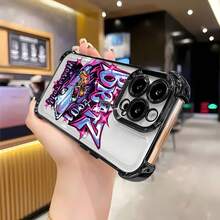 Funda para teléfono  World Tour, perfecta para teléfonos ,  17,  16 Pro Max,  15 Pro Max,  13 y  12. Fabricada en TPU flexible que protege contra golpes y caídas. Un regalo fantástico para amigas con estilo, ocasiones especiales y amantes de la nostalgia. - Negro - Ver 4