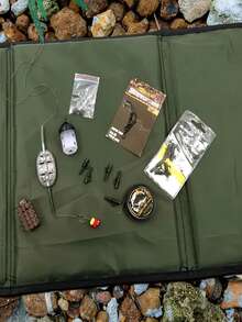 3-Layer Foldable Fishing Mat With PVC Foam Bottom, Precision Fish Scales & Measuring Tools, Green Outdoor Fishing Storage Pad For All Skill Levels, Compact Design - Multicolor - View 6