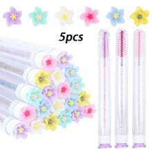 2/5/10/20 Pcs Mascara Wands Tube Set Reusable LashBrush Rose Flower Tube Eyelash Brush Tubes SpooliesLash Extension Brushes Applicators Makeup Tools - Multicolor - View 8