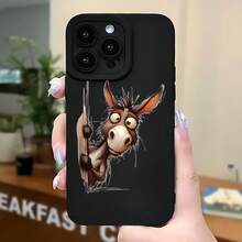 2026 nueva funda de teléfono mate, diseño de personaje de burro para  17 14 Pro Max  17 13  17 12  Galaxy S23 S22 S21 funda de protección para teléfono regalo de pareja para novio novia regalo de vacaciones - Blanco antiguo - Ver 5