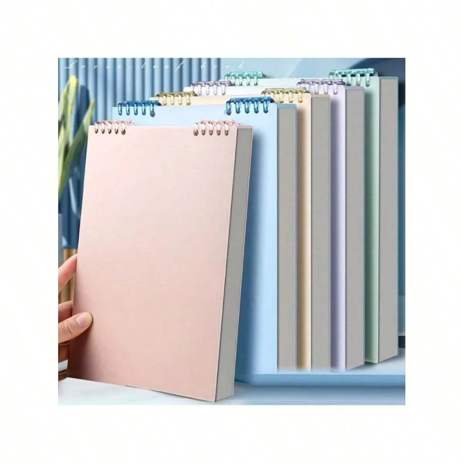 360° Flip Top Flip Notebook Cherry Blossom Pink - Wooden, Double-Sided Ink-Proof For Class/Office/Daily Recording - Hồng - Xem 1