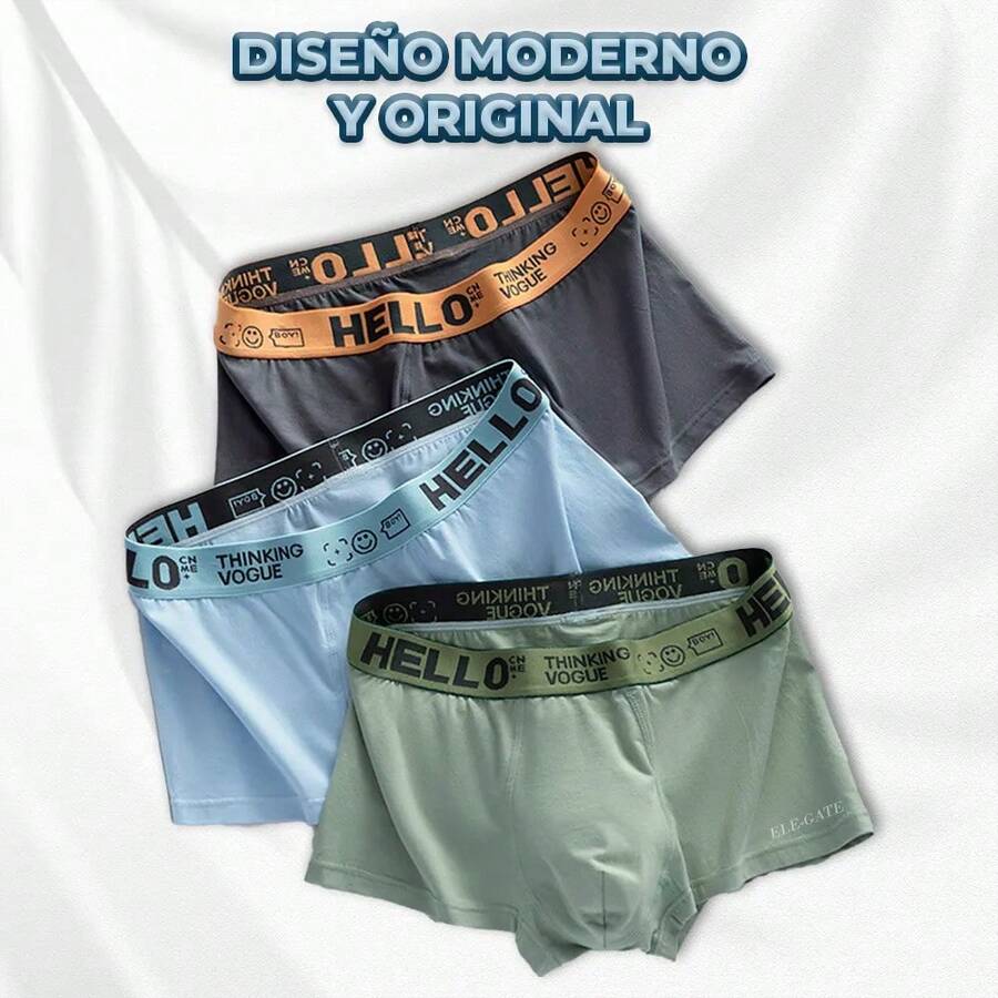 Bóxer de algodón para hombre, ropa interior - Verde - Ver 1