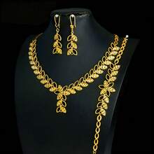 1 Set Dubai Vintage Wedding Jewelry Set 21k Gold Plated Arabic Muslim Punk Hip Hop Necklace Middle Eastern Women Jewelrys - Jewelry Set - View 7
