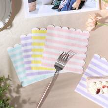 20Pcs Disposable Cocktail Napkins, 5 X 5 Inches, 2-Ply, Scalloped Edge, For Dinner Wedding Birthday Party Bridal Anniversary Reception Event - Multicolor - View 4