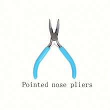 四件套珠宝制作钳套装 - 尖嘴钳、圆嘴钳、剪线钳、弯嘴钳 - 串珠维修工具，适用于手工制作、绕线和DIY珠宝维修