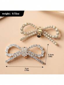 2pcs Shiny Silver Butterfly Shoe Clips, Metallic Mesh Texture, Fully Studded With Rhinestones. Exquisite And Glamorous, Adds Elegant Charm To Footwear - Gold - View 11