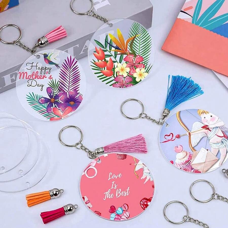 200pcs Bohemio Aleación de zinc Flecos borlas es perfecto para hacer llaveros, aretes, pulseras, collares, decoraciones de bolsos y otros proyectos de joyería. - color - Ver 1