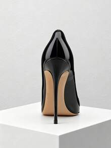 Ziheels Elegant 12cm/4.72" Stiletto High Heels For Women Patent Leather Pumps  Black Heels Sexy Pointy Formal Dress Shoes - Patent-Black - 查看 5