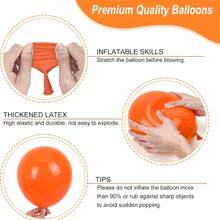 Balões de látex laranja de 5 polegadas para festas - Balões pequenos de hélio laranja fosco para aniversários, revelação de gênero, batizados, casamentos, aniversários de casamento, chás de panela, Halloween, formaturas e decorações de festas. - Laranja - Ver 6