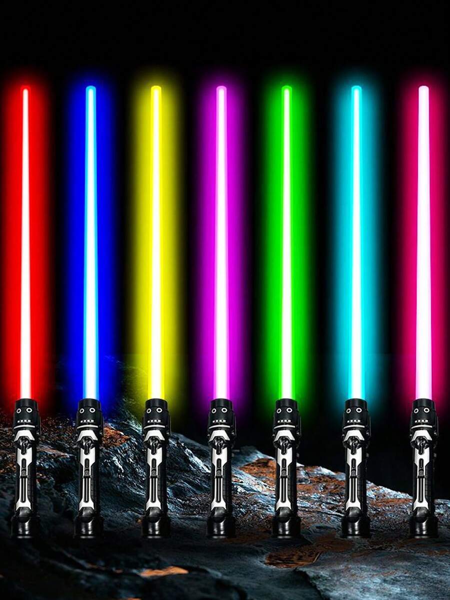1pc/Set Extendable Laser Sword, Glowing Stick Stress Relief Toy (Batteries Not Included), Some Parts Color Random, Sword, Game, (Christmas Decor), Interactive Toy For Kids, Party Gift, Birthday Gift