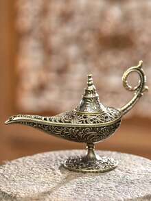 1/2 chiếc lư hương hình đèn và kẹp hương màu vàng, thích hợp để đốt xô thơm, sáp thơm, trang trí nhà cửa theo phong cách cổ điển, trang trí nhà cửa sáng tạo cá nhân hóa. - Đồng - Xem 3