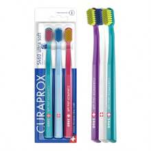 SLAW Curaprox CS 5460 Ultra-Soft Toothbrush For Sensitive Teeth And Gums Gentle Plaque Removal 3-Pack Random Colour - như hình ảnh - Xem 1