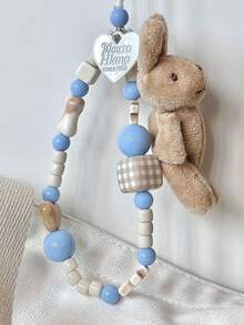 1 件珍珠熊吊饰手机挂绳，全新可爱手工腕带 DIY 配件 - 彩色 - 查看 16