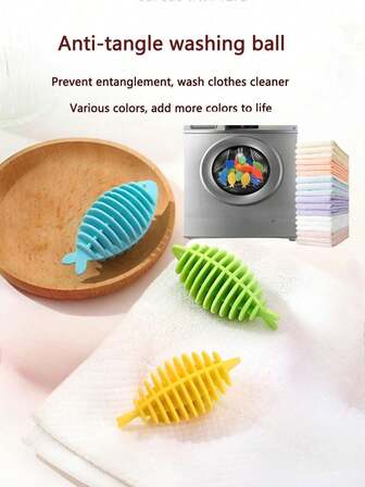 10/5/3/1-Piece Reusable Washing Machine With Silicone Fish Shaped Anti Tangling And Stain Remover Laundry Balls, Clothes, Blankets, And Pet Towels - Suitable For Household Laundry Tools, Laundry Essentials, Cleaning Supplies, Laundry Room Supplies, Washing Machine, Laundry Room