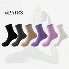 6 pares de calcetines profesionales para mujer de yoga, pilates, danza, fitness con agarre antideslizante, aptos para deportes y entrenamiento - Paquete de 6 pares de colores surtidos - Ver 5