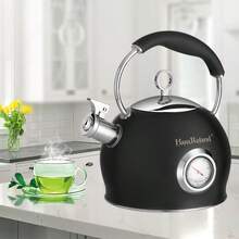 Haus Roland Ấm đun nước bằng thép không gỉ 3 lít, tương thích với bếp ga, bếp lửa và bếp từ, cấu tạo bền chắc, thiết kế trang nhã, đồ dùng nhà bếp hiện đại, dễ vệ sinh. - Be - Xem 5