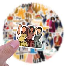 Conjunto de 55 adesivos de grafite do musical Hamilton, ideais para garrafas de água, laptops, celulares, skates, guitarras, malas, álbuns de recortes, capacetes e decoração de festas. - Damasco - Ver 5