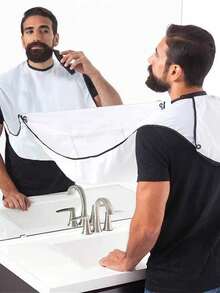 Valentine' S Men Day Gift 1 Set  Men's Bathroom Apron Men's Beard Apron Shaving Rack Shaving Beard Catcher Waterproof Bathroom Cleaning Men's Gifts, Hair Bib Shaving Shaving, Beard Styling Bib, Non-Staining Hair Dyeing Perm Hair Dressing Apron, Men's Bathroom Apron Men's Beard Apron Shaver Holder Shaving Beard Catcher Waterproof Flower Cloth Bathroom Cleaning Men's Gifts - 多款 - 查看 2