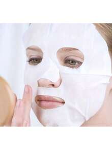 100片装护肤纱布面膜，藻类软面膜粉美容纱布垫 - 彩色 - 查看 3