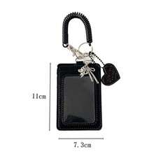 Fashion PU Leather Card Holder Double Card Slot With Lanyard Idol Photos Protective Cover Simple ID Card Holder