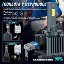 S&D D1S LED D2S D3S D4S D5S Led 90W Car Headlights HID Bulbs Canbus Light Auto Lamp Plug And Play Car Accessories 12V 6000K - Multicolor - View 3