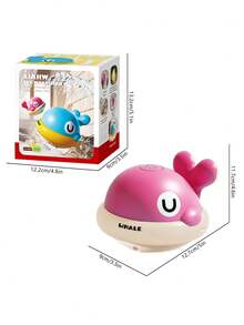 Popular Rechargeable Whale Sprinkler With Light Up, Cute Spray Water Fountain Bath Toy, Interactive Pool Toy For Toddlers Kids, Lovely Birthday Gift - Multicolor - View 8