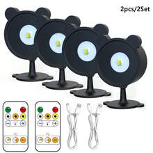 NBBUFF 1/2/4 Peças Luzes de Parede LED, Base Magnética: Rotação de 360°, Temperatura de Cor Ajustável, Botão e Controle Remoto, Função de Temporizador, Carregamento USB, Adequado para Sala de Estar, Quarto, Corredor, Criado-Mudo, Cozinha, Escritório e Área de Leitura